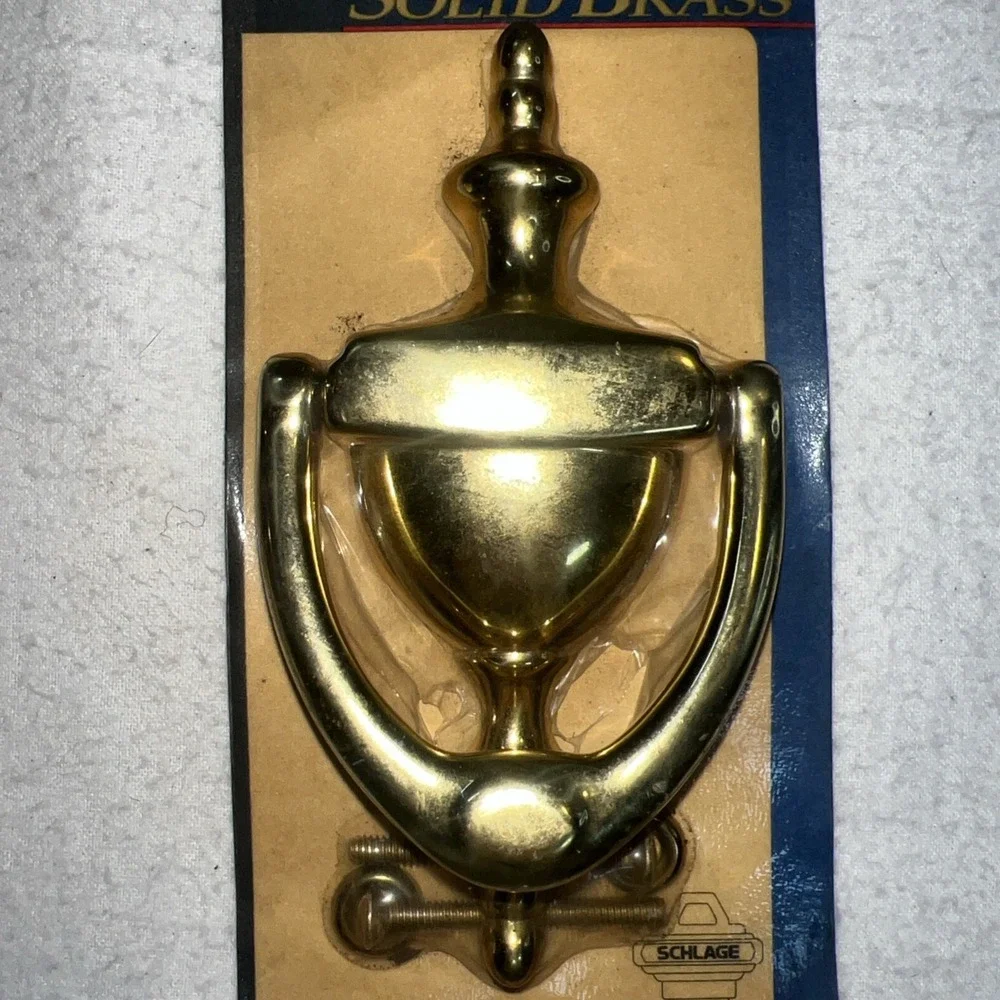 Ives SCHLAGE Solid Brass Door Knocker C2-3102-605 Brass Door Hardware New